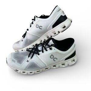 On Running Cloud X 3 Ivory Black Men's 60.98706 Size 9.5